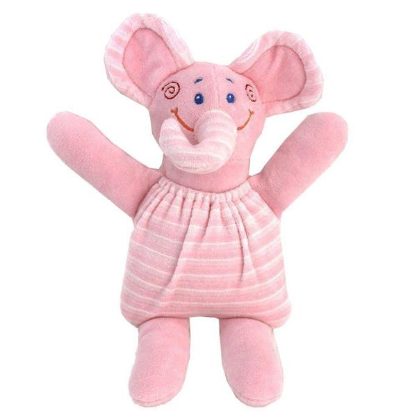 Imagem de Porta Chupeta Elefantinho Rosa 23 Cm - Cas Brinquedos