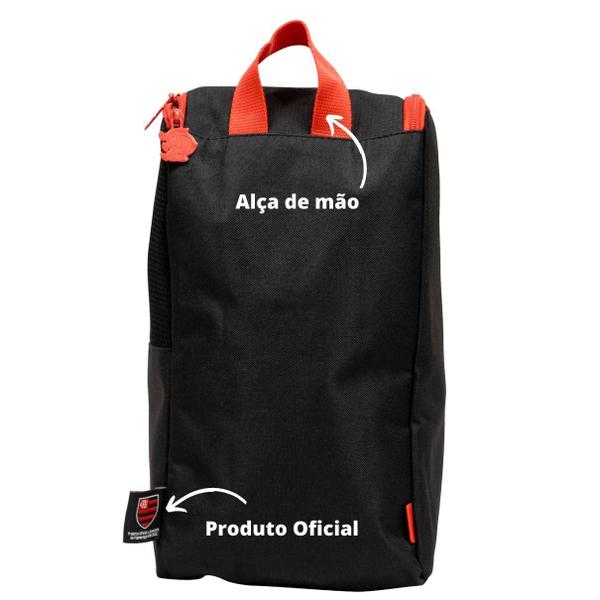 Imagem de Porta Chuteira Tênis Básica Necessaire Bolsa De Mão Flamengo