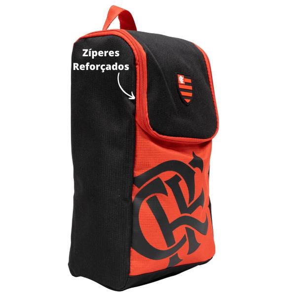 Imagem de Porta Chuteira Tênis Básica Necessaire Bolsa De Mão Flamengo