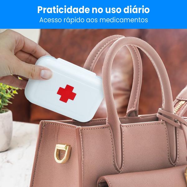 Imagem de Porta Comprimido Medicamentos Pequeno Organizador Pilulas