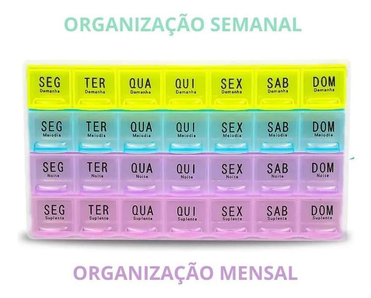 Imagem de Porta Comprimido Organizador Caixa Medicamento