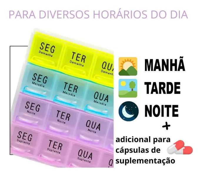 Imagem de Porta Comprimido Organizador Caixa Medicamento