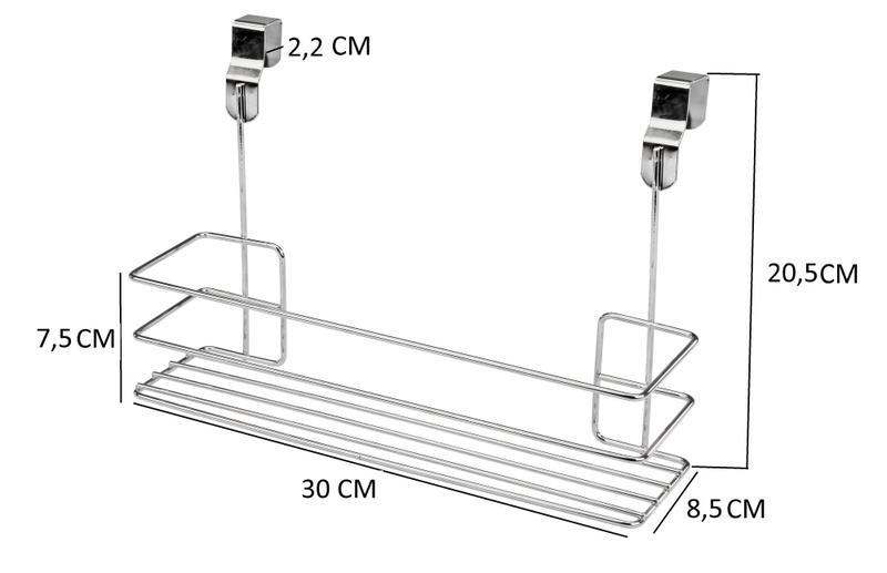 Imagem de Porta Condimento Prateleira Multiuso Para Porta De Armário N082 Niquelart