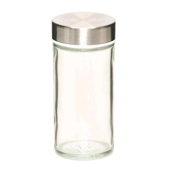 Imagem de Porta condimento tempero vidro tampa inox funcional 100ml multifuncional