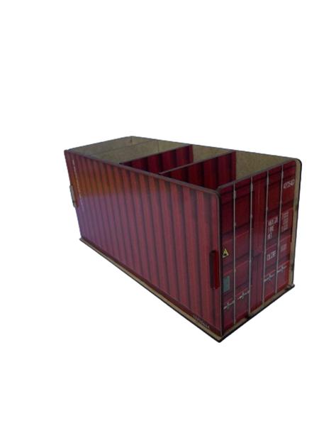 Imagem de Porta Controle Container E organizador de Objetos Container azul e vermelho