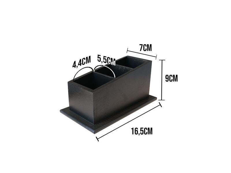 Imagem de Porta Controle Remotos Com 3 Divisórias Cores Em Mdf Organizador de Controles para Sofá Mesa de Centro ou de Canto Porta Óculos