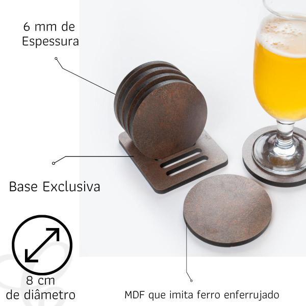 Imagem de Porta copo mesa Bolacha porta copo mdf entrega rápida