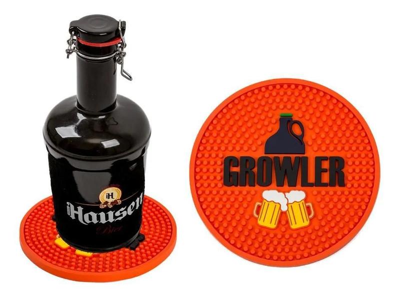 Imagem de Porta Copos Balde De Gelo Bar Mat Growler Laranja