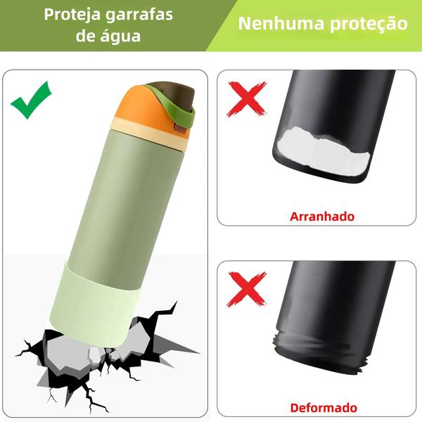 Imagem de Porta-Copos de Silicone Antiderrapante para Garrafa Owala (24oz, 32oz, 40oz)