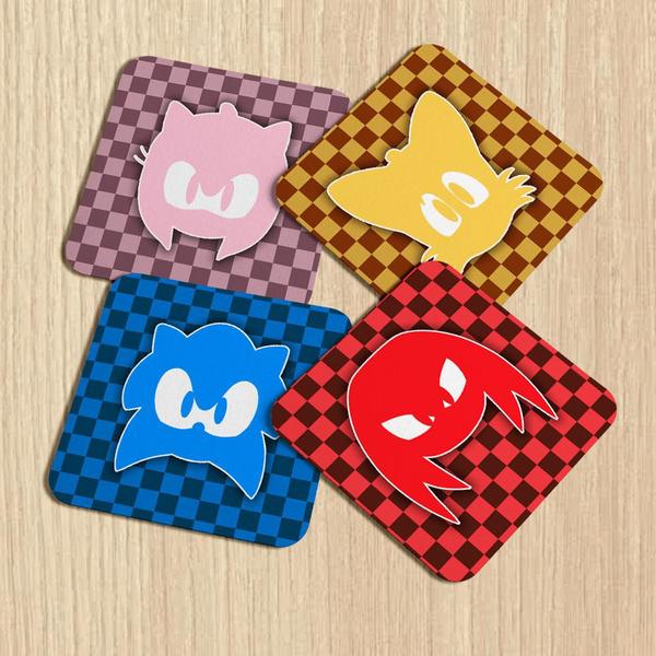 Imagem de Porta copos quadrado - Sonic Icons Friends