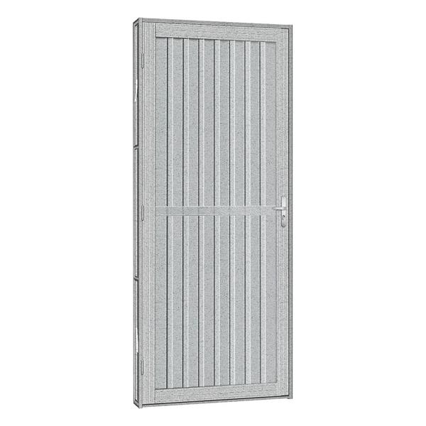 Imagem de Porta de Aço Canelada Silver 71x215 R50 Abertura Direita Prata