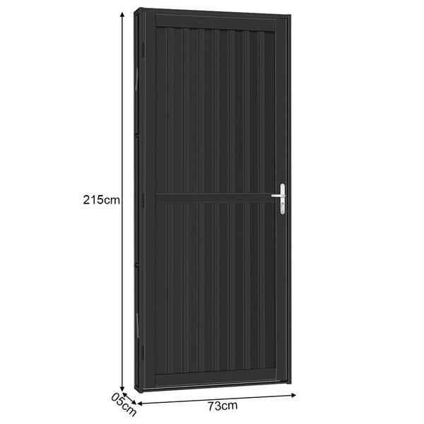 Imagem de Porta de Aço Canelada Tradição 73x215 R50 Abertura Direita