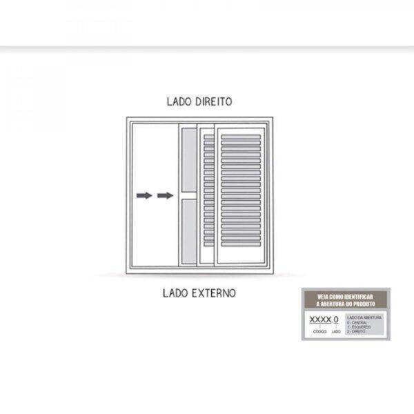 Imagem de Porta de Aço de Correr 213x150cm 3 Folhas com Vidro Facilita Lucasa