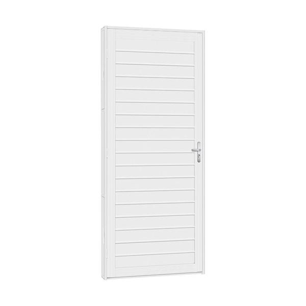 Imagem de Porta de Aço Lambri Light 61x215 R120 Abertura Direita Branco