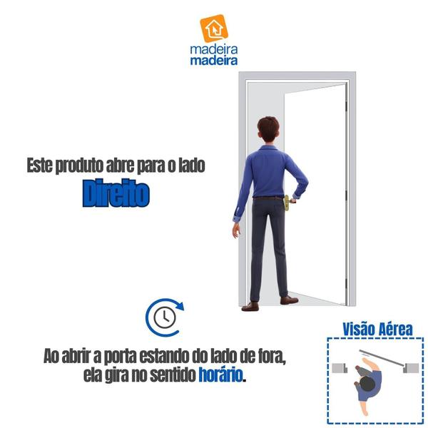 Imagem de Porta de Aço Pivotante Social 217x105cm com Friso Ideal Crv Esquadrias Branco