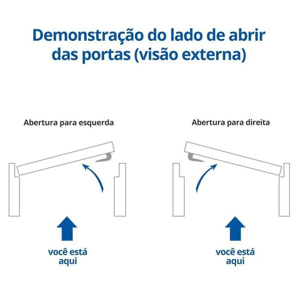 Imagem de Porta De Alumínio Basculante 2,10 X 0,80 Direita Linha Normatizada Cor Branco 