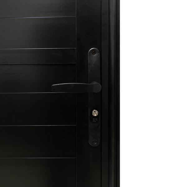 Imagem de Porta de Aluminio Lambri 210x70cm Linha Premium Lux-esquadrias Preto