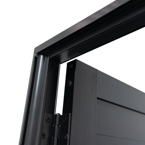 Imagem de Porta de Aluminio Lambri 210x90cm Linha Premium Lux-esquadrias Preto