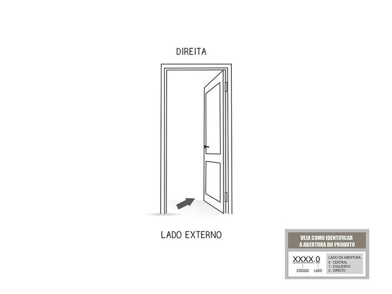 Imagem de Porta de Alumínio Lambri 215x105cm com Friso e Puxador de 80 cm Lucasa Alumínio