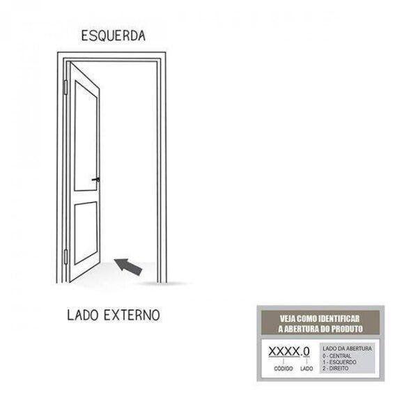 Imagem de Porta de Alumínio Lambri 215x95cm com Puxador Lucasa Alumínios