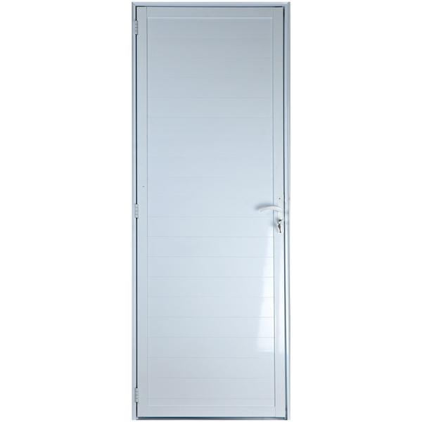 Imagem de Porta De Alumínio Lambril 2,10 X 0,70 Direita Linha All Soft Cor Branco