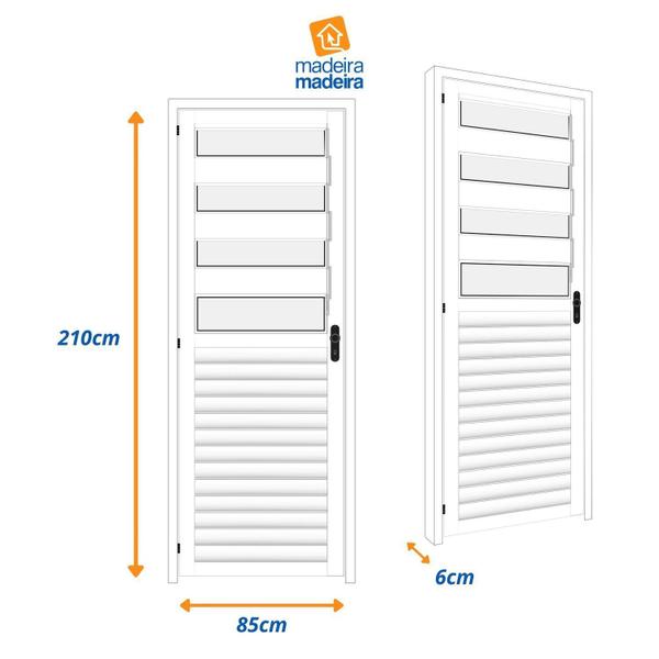 Imagem de Porta de Aluminio Laminada Basculante 210x85cm Giro Preto