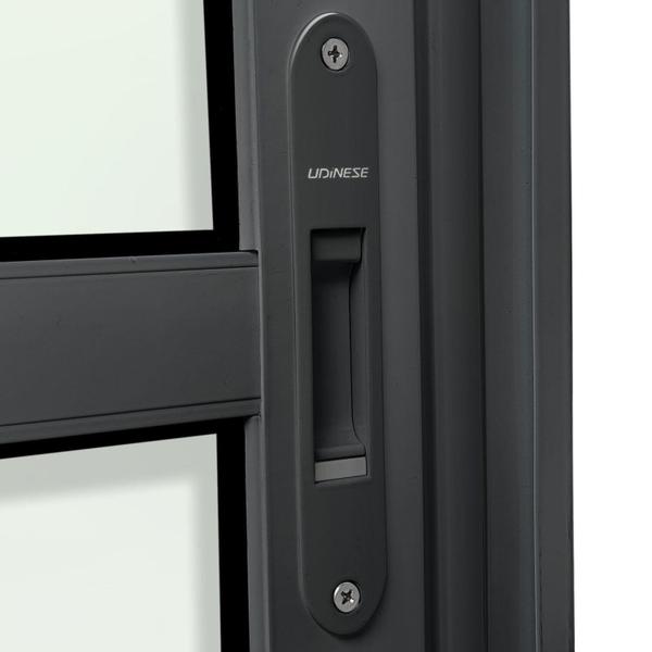 Imagem de Porta de Correr 2 Folhas Moveis 210 X 150 Elite com Fechadura Tetra Vidro Liso Preto