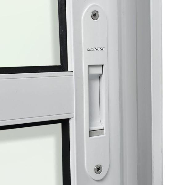 Imagem de Porta de Correr 2 Folhas Moveis 210 X 200 Elite com Fecho Automático Vidro Liso Branco