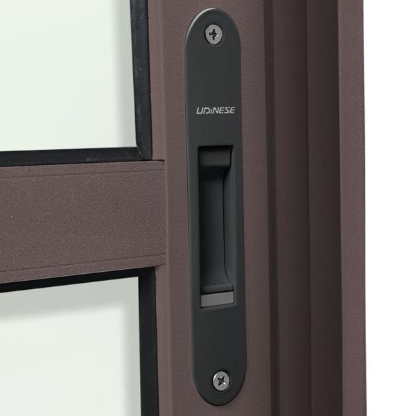 Imagem de Porta de Correr 2 Folhas Moveis 210 X 200 Elite com Fecho Automático Vidro Liso Corten