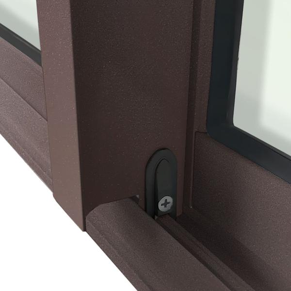 Imagem de Porta de Correr 3 Folhas Moveis Sequenciais 210 X 200 Elite com Fecho Automático Vidro Liso Corten