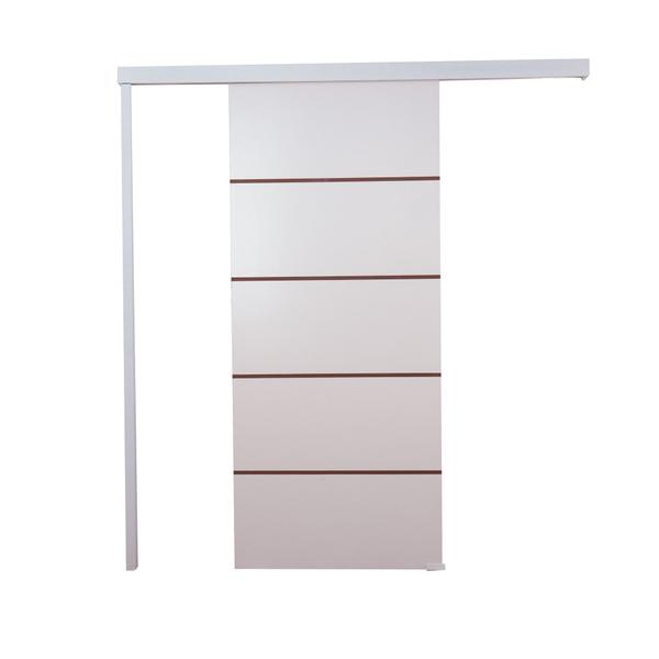 Imagem de Porta de Correr Branco Prime Frisada F03