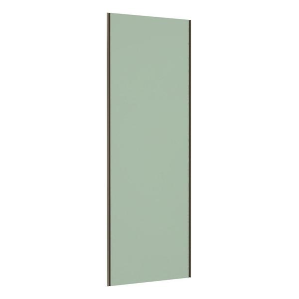 Imagem de Porta de Correr Closet 80cm com Puxador Perfil Inox e Kit Ferragem Prime Luciane Móveis