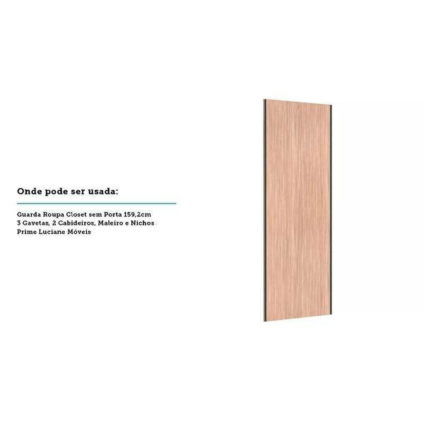 Porta de Correr Closet 80cm com Puxador Perfil Inox sem Kit Ferragem Prime Luciane Móveis Imagem de Porta de Correr Closet 80cm com Puxador Perfil Inox sem Kit Ferragem Prime Luciane Móveis