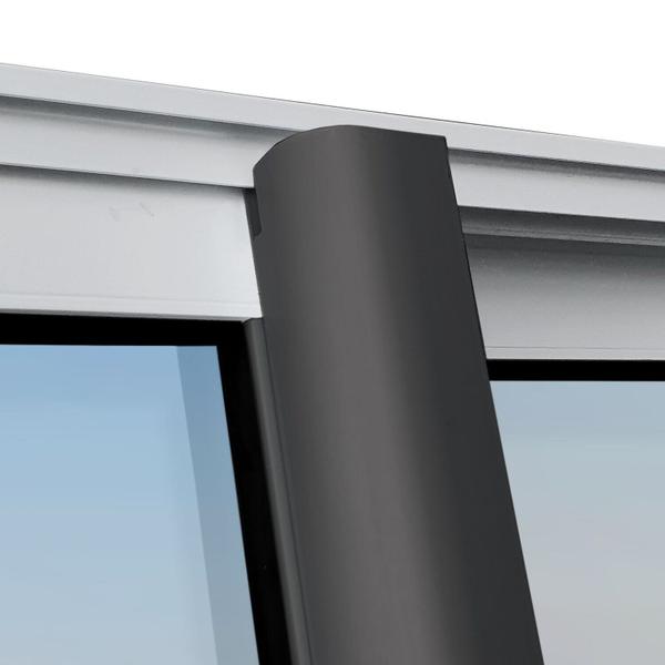 Porta de Correr com Travessas 4 Folhas Moveis 210 X 240 Elite com Fechadura Tetra Vidro Reflex - Brimak Imagem de Porta de Correr com Travessas 4 Folhas Moveis 210 X 240 Elite com Fechadura Tetra Vidro Reflex