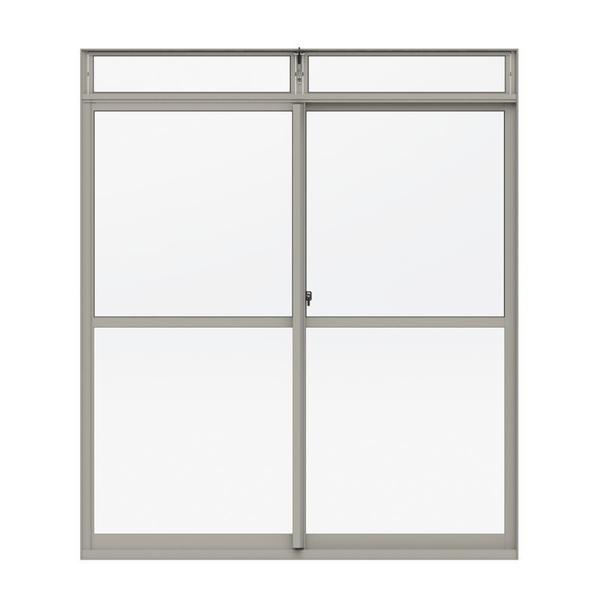 Imagem de Porta de Correr em Alumínio Allora 230x150x7,7cm Branco 2 Folhas Com Vidro Alumasa