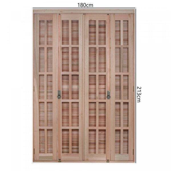 Imagem de Porta de Madeira Balcão Pantográfica 213x180cm com Batente de 14cm EWK 476 Rondosul