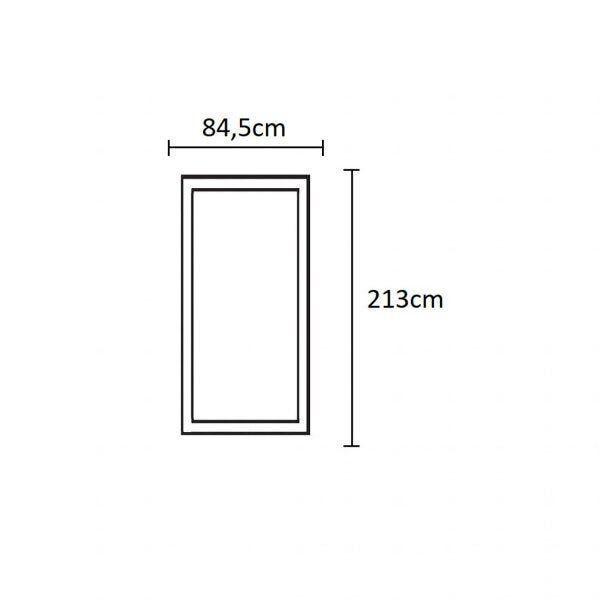 Imagem de Porta de Madeira Camarão 213x84cm com Marco e Batente 14cm EWK P24 Rondosul