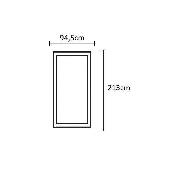 Imagem de Porta de Madeira Camarão 213x94cm com Marco e Batente 14cm EWK P26 Rondosul