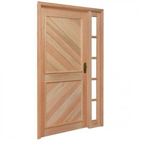 Imagem de Porta de Madeira Lambril 213x109cm com Batente 9,4cm EWK P12 M30 Rondosul