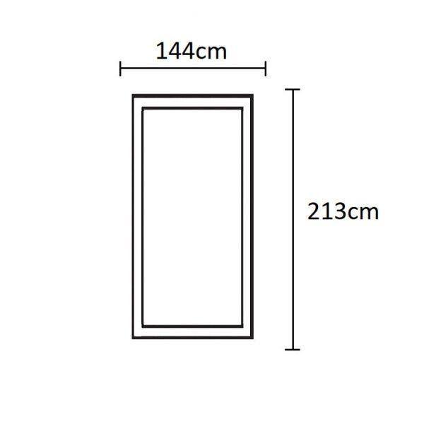 Imagem de Porta de Madeira Lambril 213x134cm com Batente 9,4cm EWK P14 M34 Rondosul