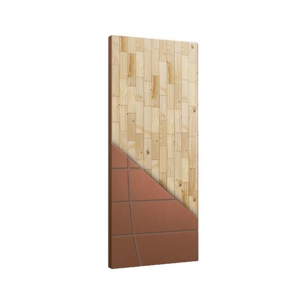 Imagem de Porta de Madeira Maciça 210cmx102cm Friso 14 Tauari