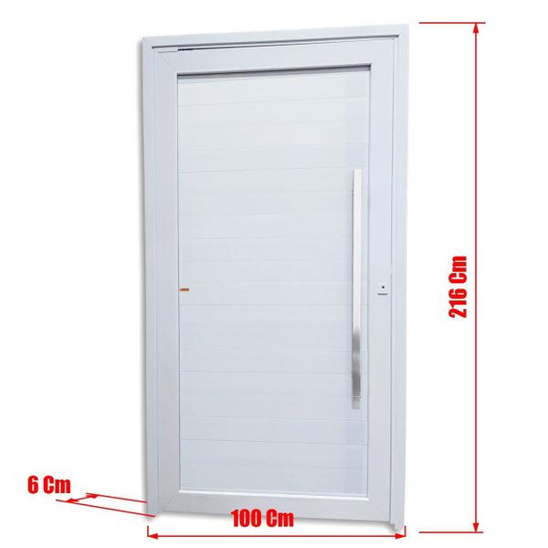 Imagem de Porta de PVC Pivotante Lambri 216x100cm Tecplus100 Brimak