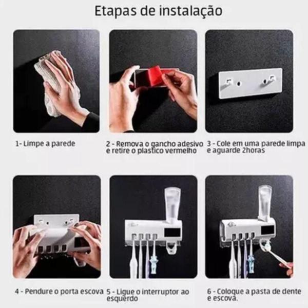 Porta Dentes Esterilizador com LED - Black Watch Imagem de Porta Dentes Esterilizador com LED