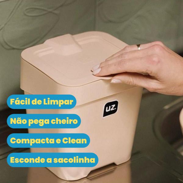 Imagem de Porta Detergente Com Rodinho Lixeira Para Pia Cozinha Esponja