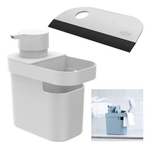 Porta Detergente Esponja Organizador E Rodinho De Pia F6048 - OU Imagem de Porta Detergente Esponja Organizador E Rodinho De Pia F6048