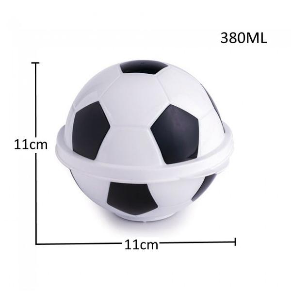 Imagem de Porta Doces Bola Futebol Potinho com tampa 380ml Kit com 4