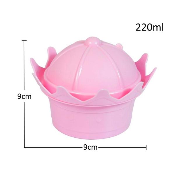 Imagem de  Porta Doces Coroa Princesas Potinho com tampa 220ml Rosa