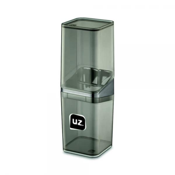 Porta Escova De Dente C/ Tampa Slim Moderno C/ Divisória P/ Banheiro Metalizado - Uz Imagem de Porta Escova De Dente C/ Tampa Slim Moderno C/ Divisória P/ Banheiro Metalizado