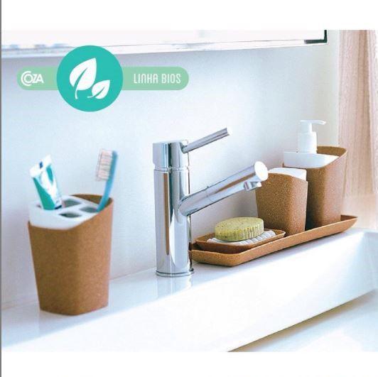 Porta Escova De Dente Creme Dental Com Tampa Bios Pia Banheiro - 40421 Coza Imagem de Porta Escova De Dente Creme Dental Com Tampa Bios Pia Banheiro - 40421 Coza
