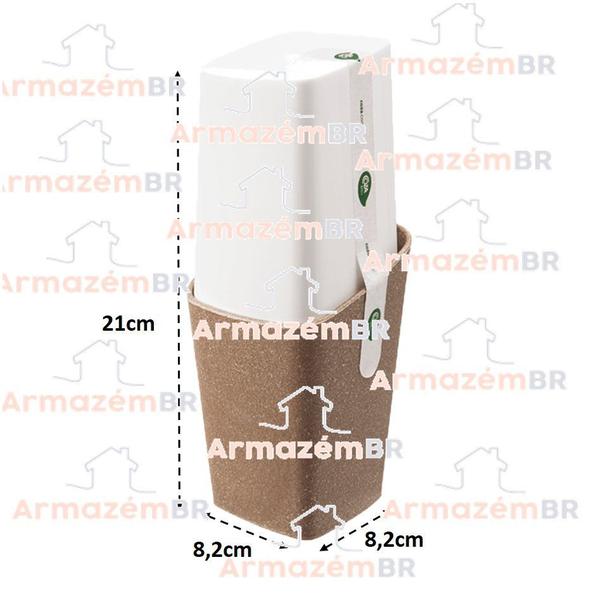 Porta Escova De Dente Creme Dental Com Tampa Bios Pia Banheiro - 40421 Coza Imagem de Porta Escova De Dente Creme Dental Com Tampa Bios Pia Banheiro - 40421 Coza